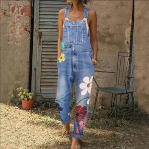 Denim Overalls With Flowers on Sale, 53 